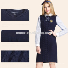15PKSW17 2016 New cable teenage girl sweater dress